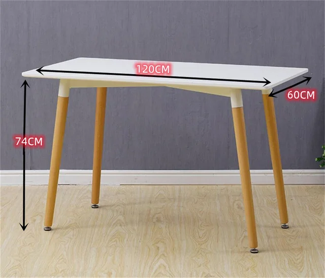 Mesa de comedor nórdica de 120cm para cocina, escritorio de estudio para el  hogar, mesa de centro de madera moderna, mesa Rectangular de oficina y  conferencia, color blanco - AliExpress