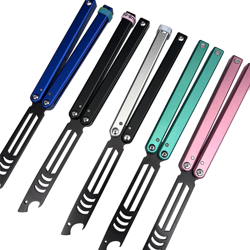 Butterfly Knife Trainer Flipper MAKO V2 Clone Bottle Opener Balisong Aluminium Handle CNC Craft Outdoor Training | Инструменты