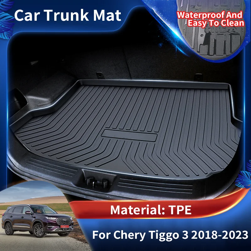 

Car Boot Liner Cargo Rear Trunk Mats Luggage Floor Carpet Tray Waterproof Pads for Chery Tiggo 3 DR EVO5 J11 Vortex Tingo 2022