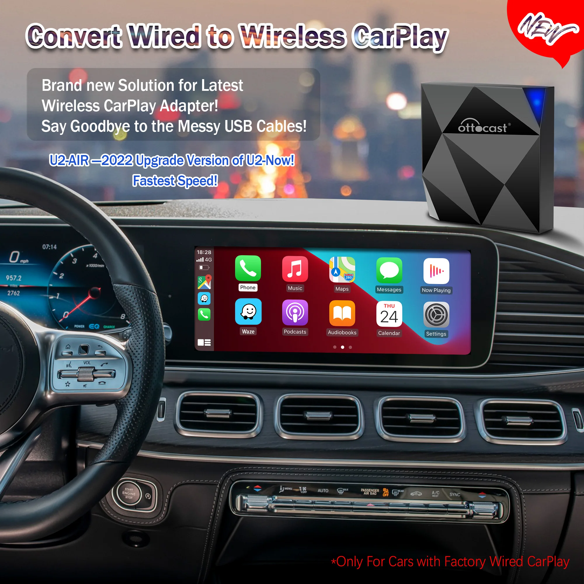U2-AIR Wireless CarPlay Adapter - Ottocast – OTTOCAST