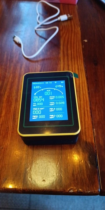 WiFi Air Quality Monitor, Temperature & Humidity for Home and Office