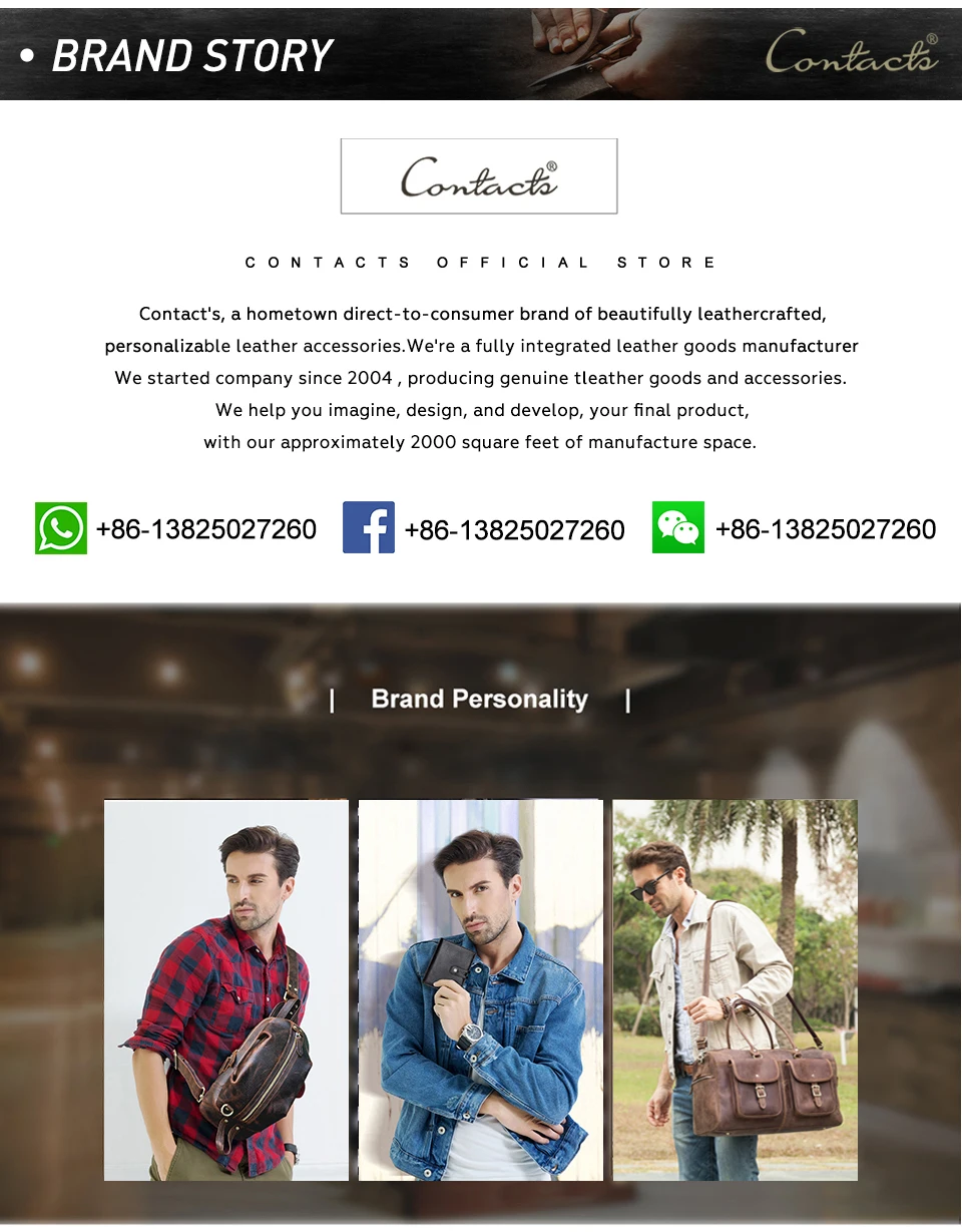 CONTACT'S Echtleder-Kartenetui Magic Wallet Slim Bifold RFID Herren Kleine Geldbörse mit Reißverschluss-Münzfach Mini-Geldbeutel Geldklammer – Detail 14