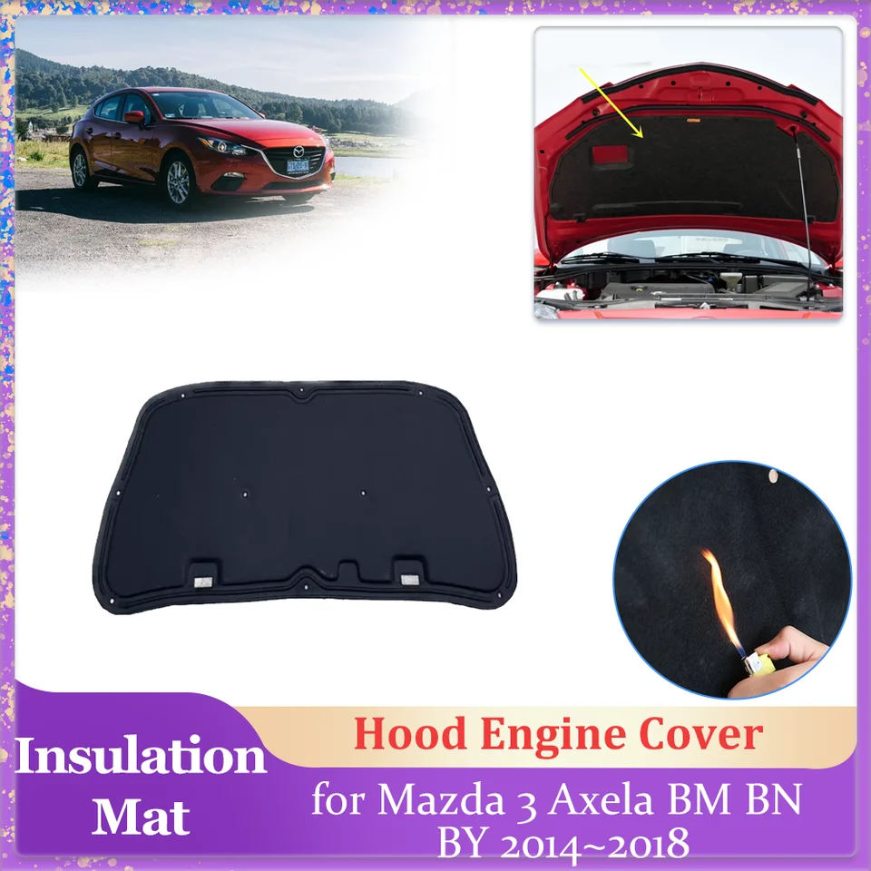 Mazda CX-3 Front Hood Liner Insulator Pad Bl Foam Heat Shield Covers