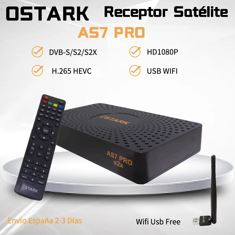Récepteur Satellite Numérique OSTARK AS2X - DVB-S2/S2X, HDMI, WiFi - Full HD 1080P H265