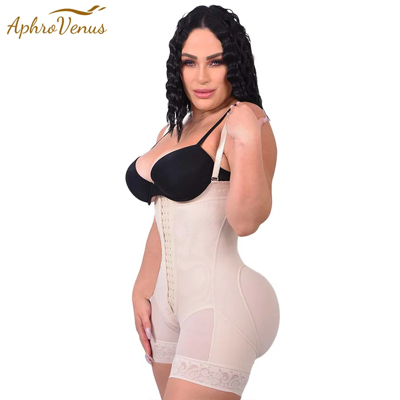 

Fajas Colombianas Waist Trainer Shapewear for Women Tummy Control Body Shaper Butt Lifter Thigh Slimmer with Zipper Crotch