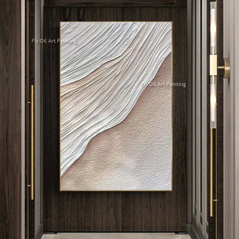 

Абстрактная текстура ручная роспись маслом абстрактные морские волны холст живопись Современная морская сторона настенное искусство для домашнего декора спальни