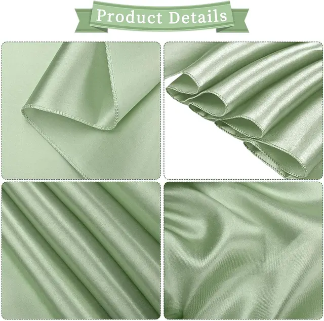 Ceintures de chaise en Satin pour mariage, 10 pièces, 17x275cm, nœuds de sauge, rubans de couverture de chaise pour mariage, Banquet, fête, décor de réception-cadeau pour bébé 2