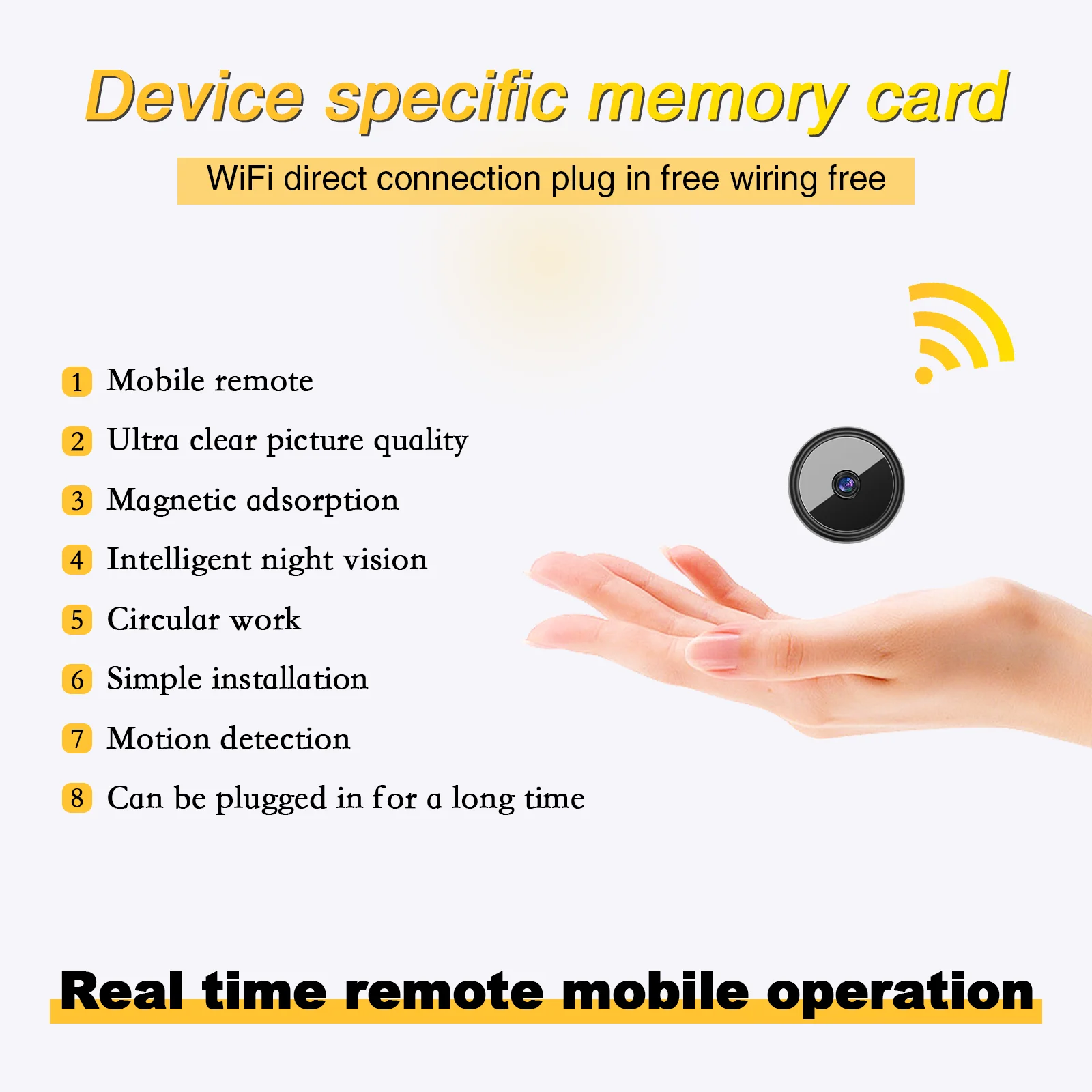 A17 360 Panoramic Mini Security Camera Wireless WiFi Indoor Night Vision Motion Tracking Audio Video Household Safety Monitor 2