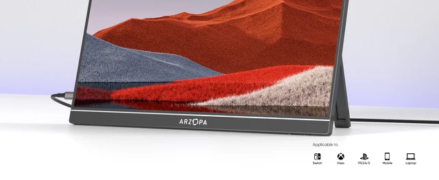 ARZOPA 16.1 inch 100% sRGB 1080P FHD Portable Monitor Z1C