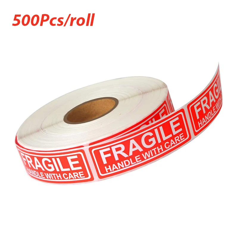 Fragile Stickers 500PCS Goods Handle With Care Warning Labels DIY Supplies