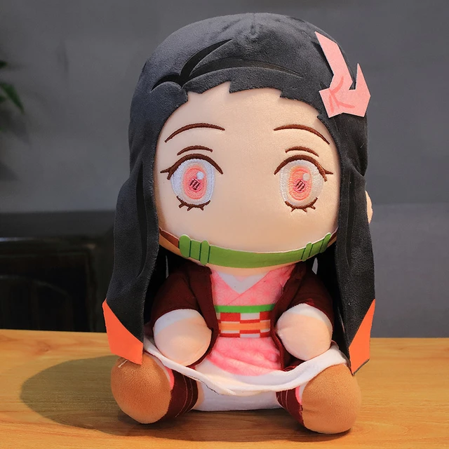 Peluche Anime Kawaii Jouet démon Slayer Dessin animé Figure Manga poupée  Kimetsu Tanjirou Nezuko Cadeaux d'anniversaire Enfants 20cm