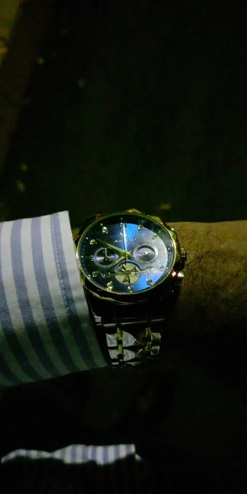 POEDAGAR Luxury Man Wristwatch Waterproof Luminous Chronograph photo review