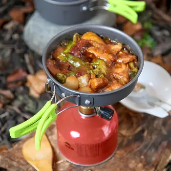 Camping Cookware Mess Kit for Backpacking Gear – Camping Cooking Set - Camping Pots and Pans Set - Backpacking Stove/Portable 4