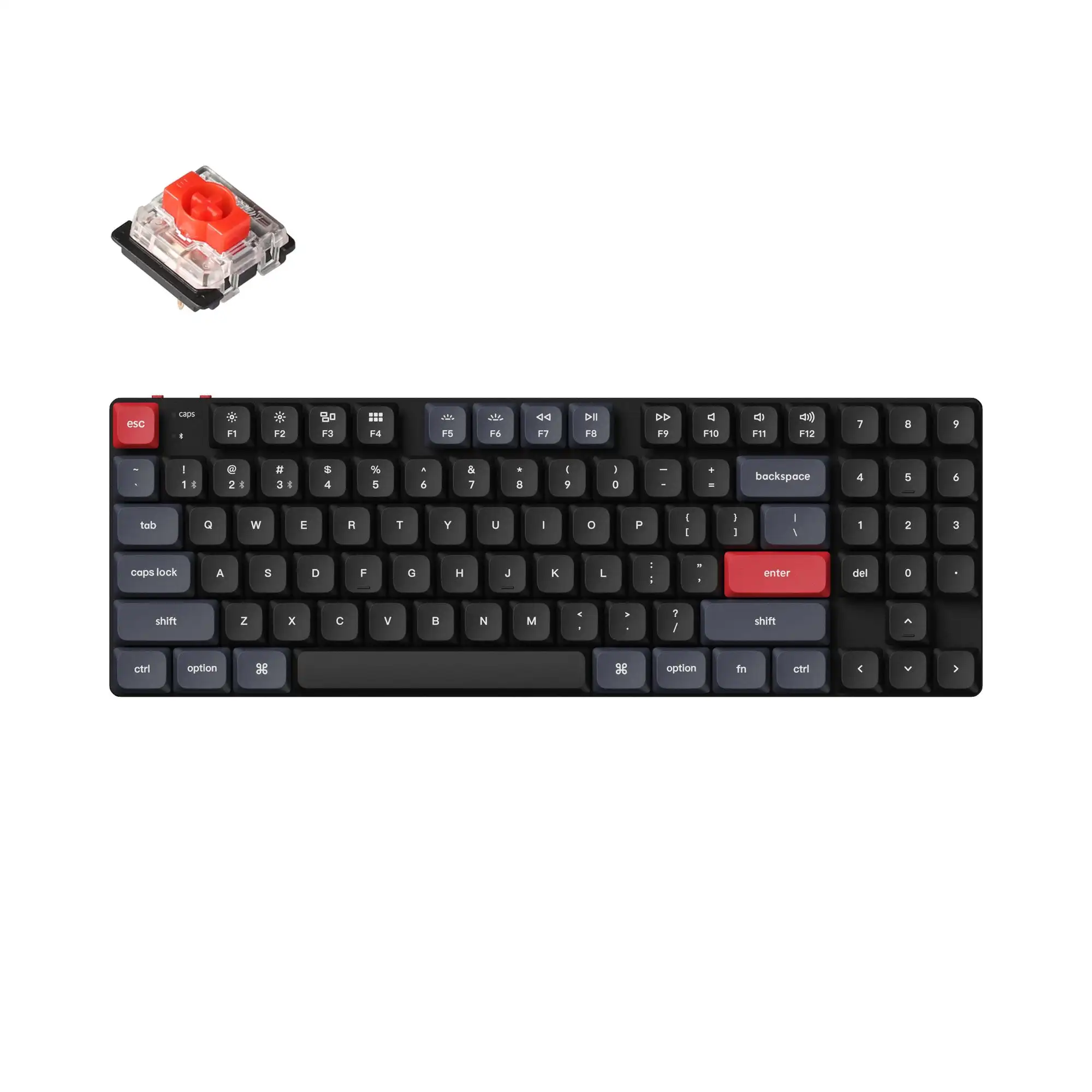 

Keychron K13 Pro B Custom Mechanical Keyboard Numpad 80% Layout QMK/VIA Programmable Low Profile Gateron Switch RGB Backlight