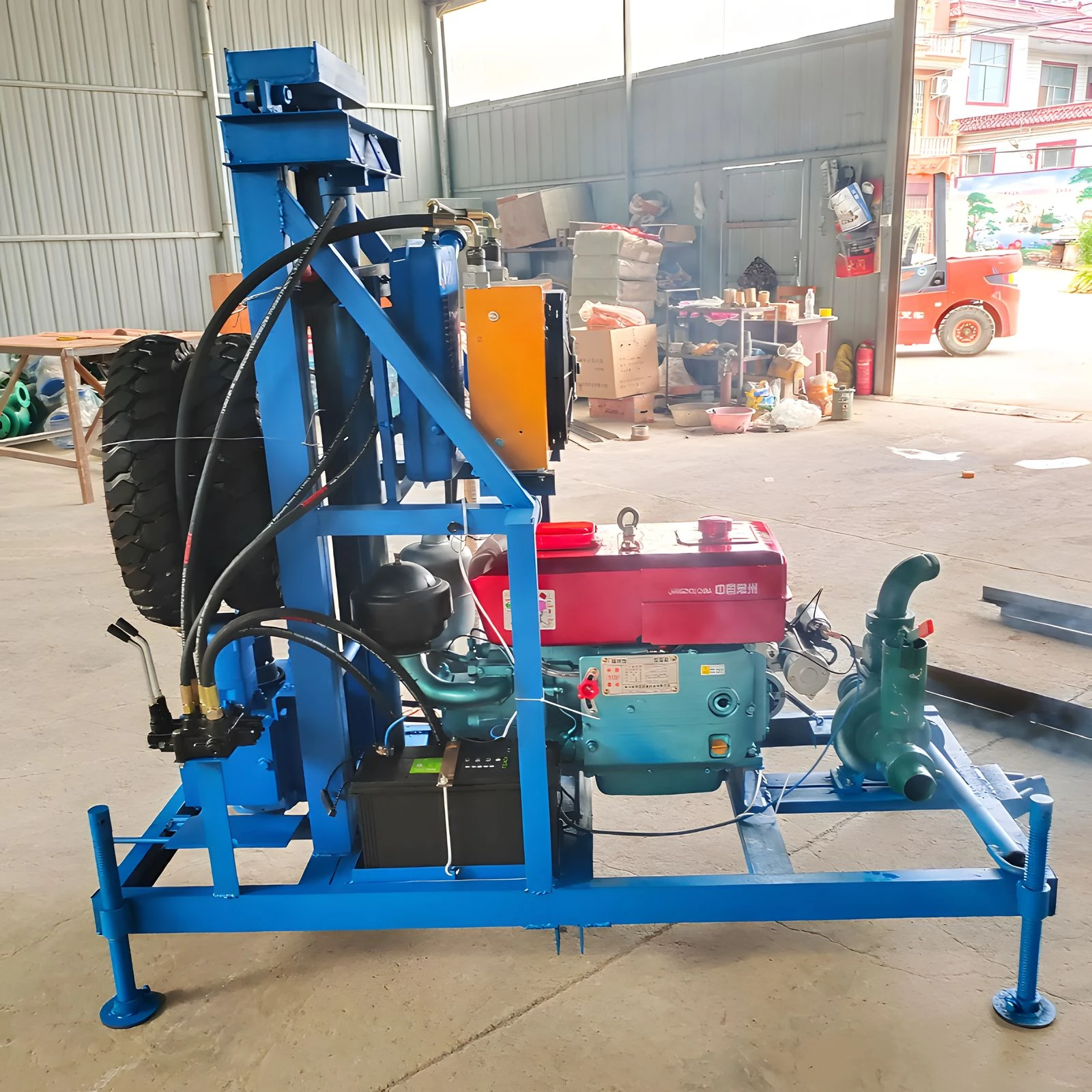 Hydraulic 25HP Diesel Type of Rotary Water Well Drilling Rig with Wholesale Price 2