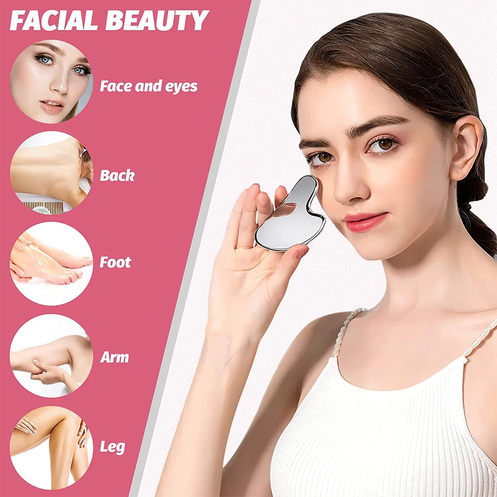 Gua sha board Massage tool Facial massager Gua Sha Facial Massage Stainless Steel Tool