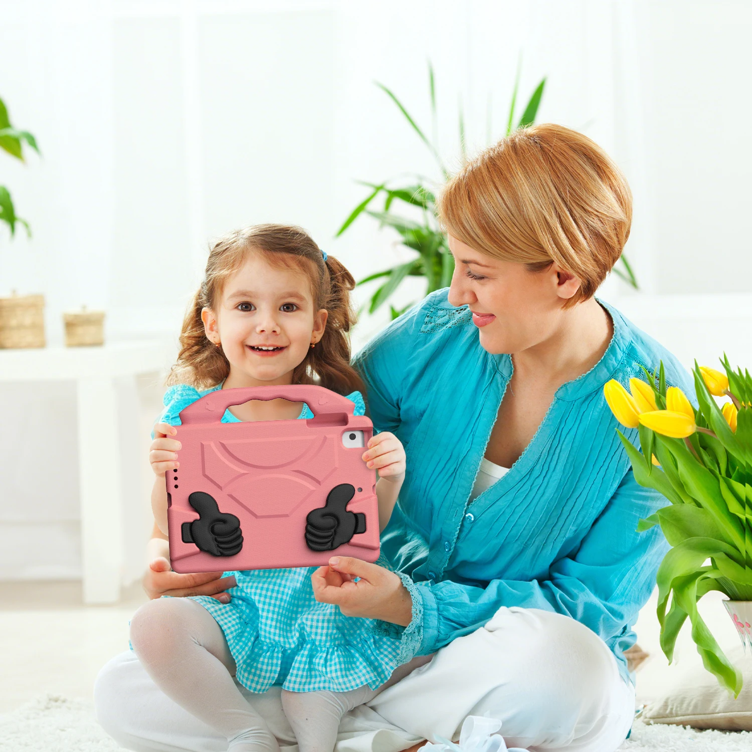 Children's Shockproof EVA Protective iPad Mini Case with Stand and Handle - Durable & Lightweight Design