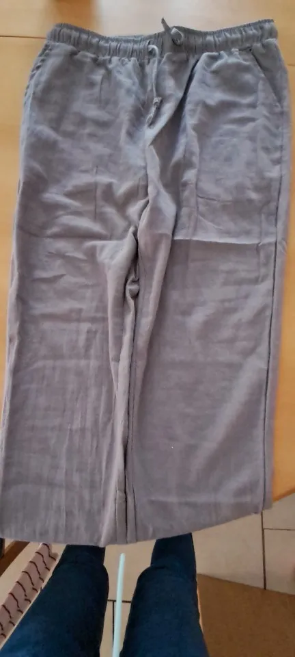 Breathable Cotton-Linen Drawstring Pants for Women - Casual Comfort photo review