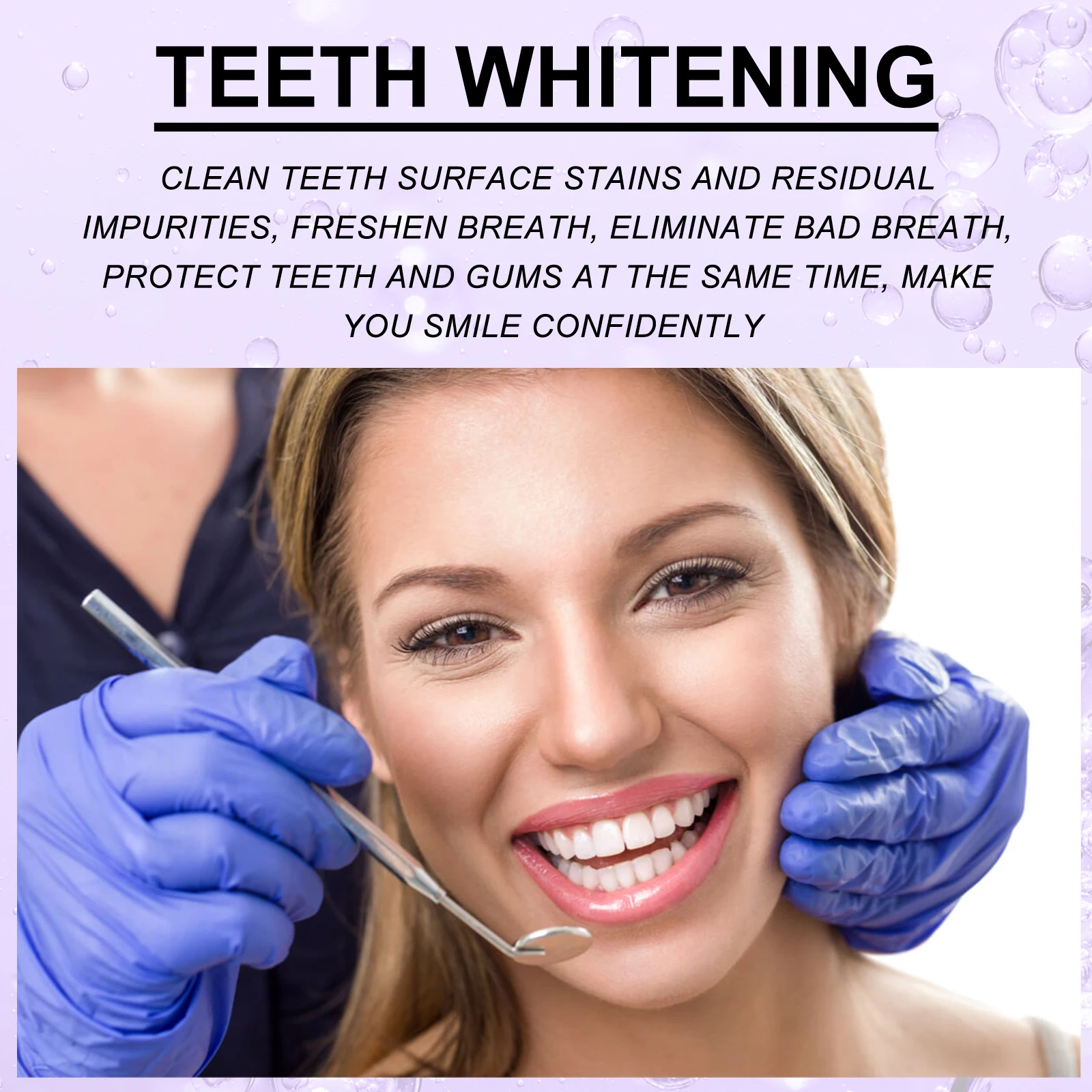 EELHOE Purple Toothpaste Whitening Teeth Reduce Food Residue Remove Tea and Coffee Stain Eliminate Bad Odors Brighten Toothpaste
