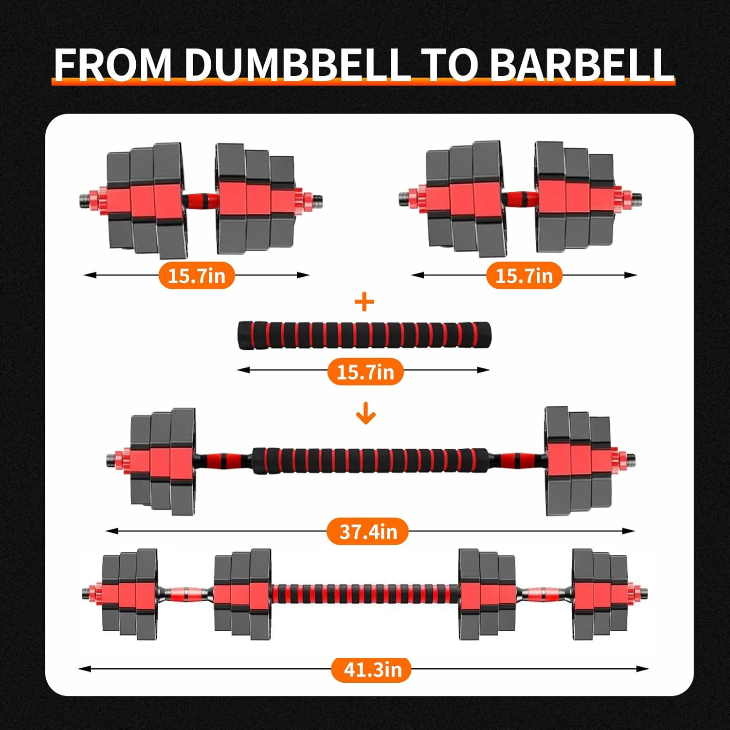 Adjustable Dumbbell Barbell Weight Set 5