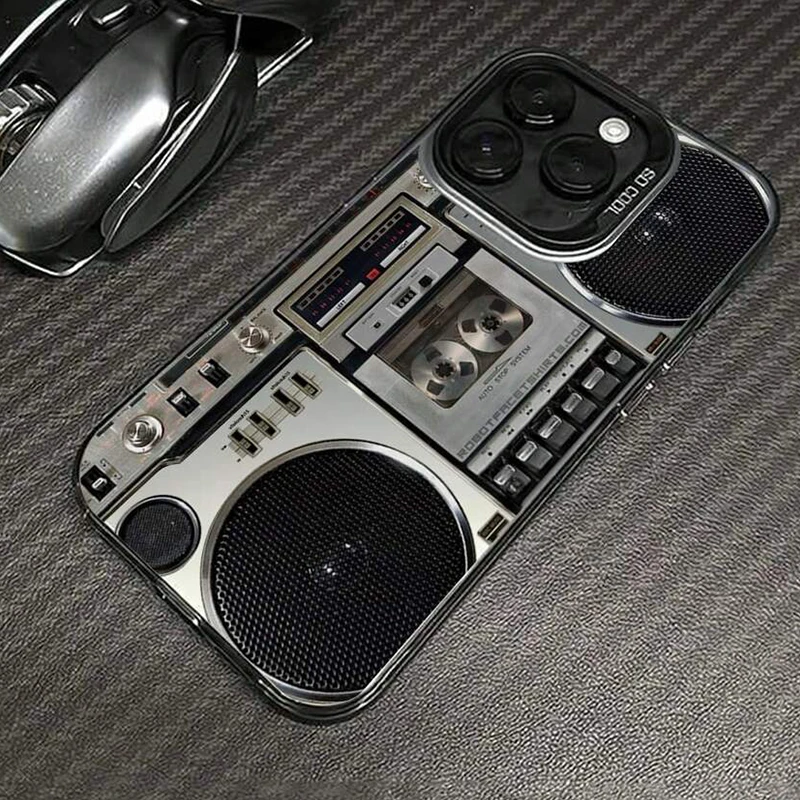 Vintage-Inspired Retro Recording Device Design Phone Case Cover