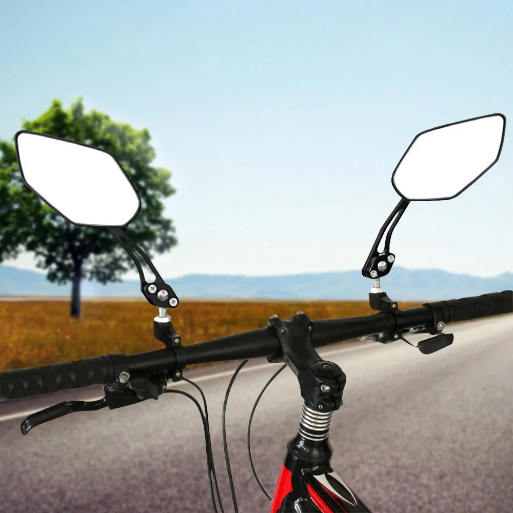 1 Pair Bicycle Handlebar Rear View Mirror Cycling Wide Range Back Sight