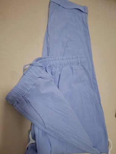 Elegant Cotton Linen Summer Trousers for Women - High Waist Fit photo review