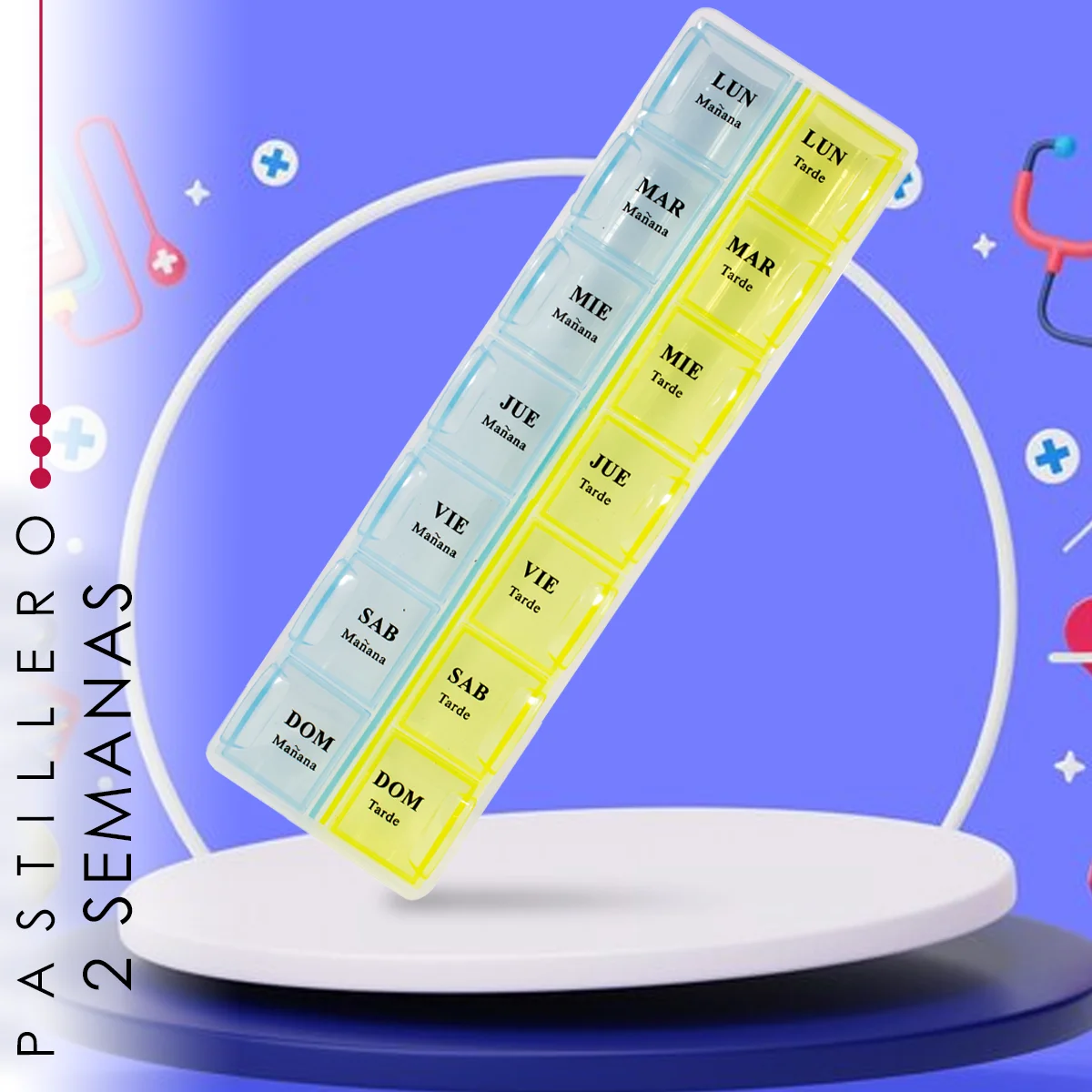 Pilulier hebdomadaire Inforwhite, capsules de médicaments