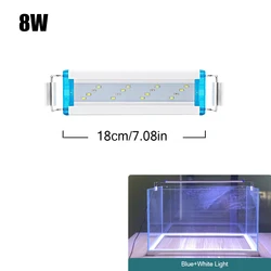 Super Bright LED Aquarium Light for Aquatic Plants and Fish Tanks with Adjustable Clip (SZD-B20BW-8W)