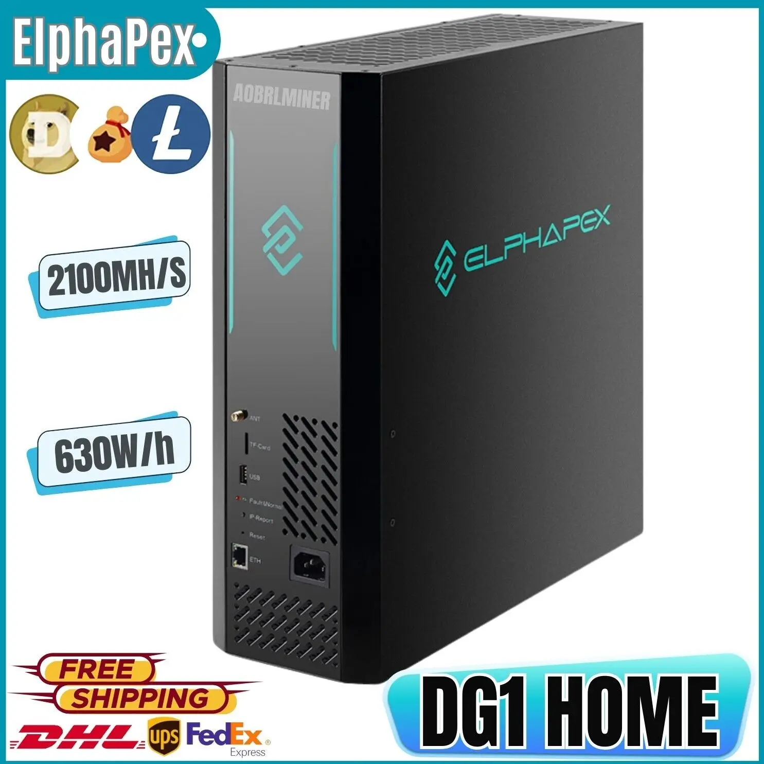FRESH NEW Buy 3 get 2 free Elphapex DG Home 1 2100M 630W Litecoin Dogecoin  Bells Miner - AliExpress