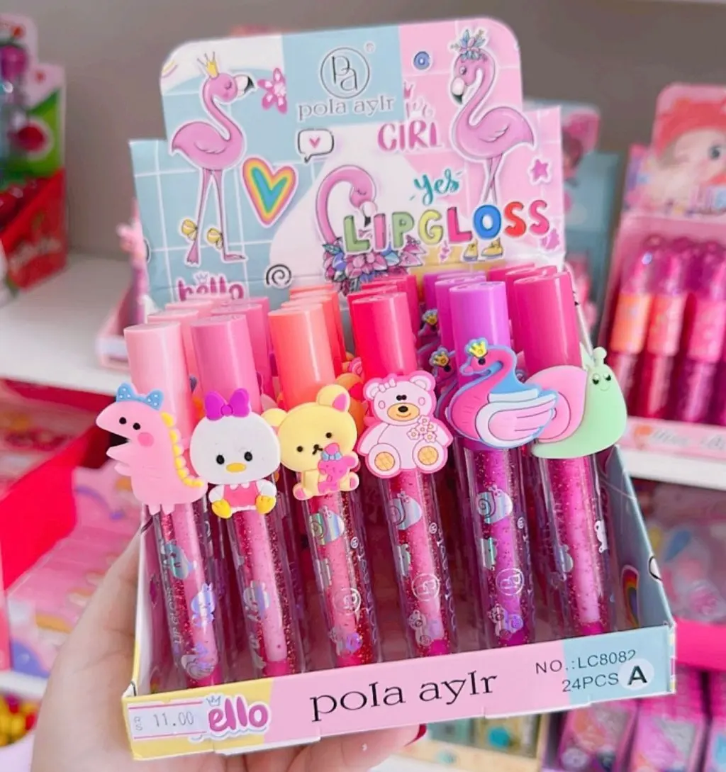 Lipgloss Mágico com Anel de Bichinho Girl Yes Maquiagem Infantil - Pola Aylr