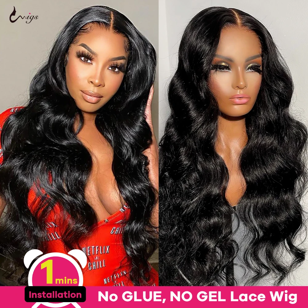 

No Glue Glueless Lace Front Human Hair Wigs 4x4 Body Wave Closure Wig For Women Transparent Glueless Lace Frontal Wig Human Hair
