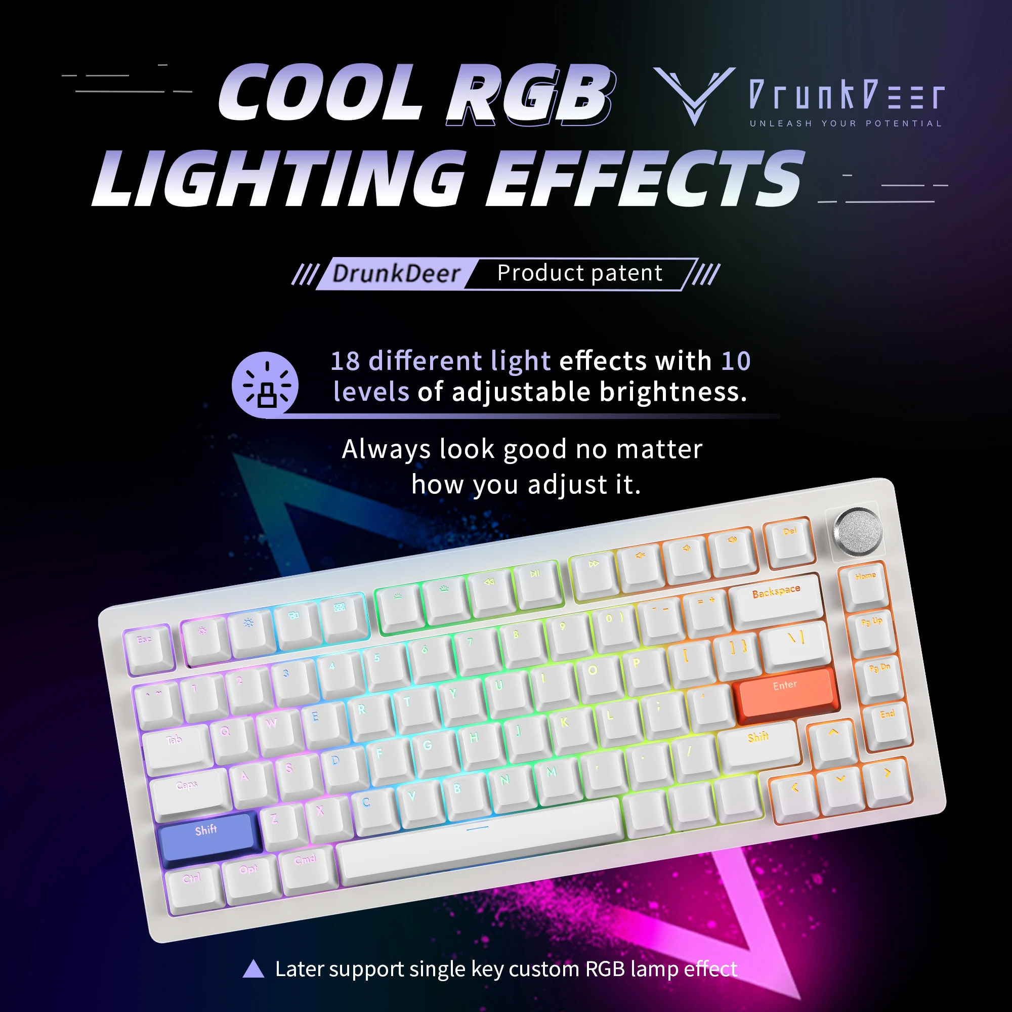 Drunkdeer a75 Rapid Trigger mechanische Tastatur, tkl Gaming 