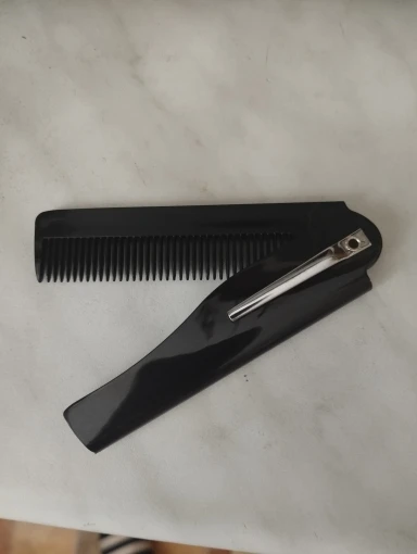 Foldable Combs Portable Travel Folding Head Hair Beard plastic Comb Fashion Men Women Handmade Massage Hair Brush with Clip photo review