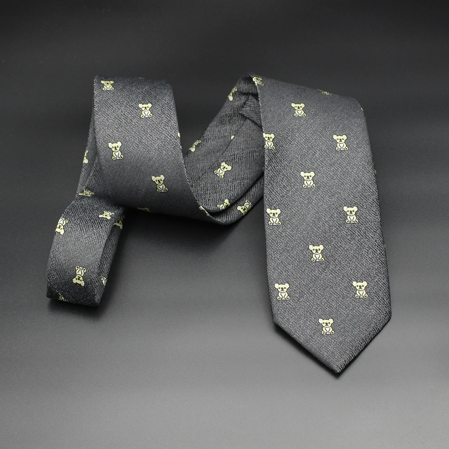 Luxus 8CM Herren Krawatte Pferd Löwe Koala Krawatte für Mann Bräutigam Trauzeuge Jacquard gewebt Tier formale Business Party Zubehör – Detail 5