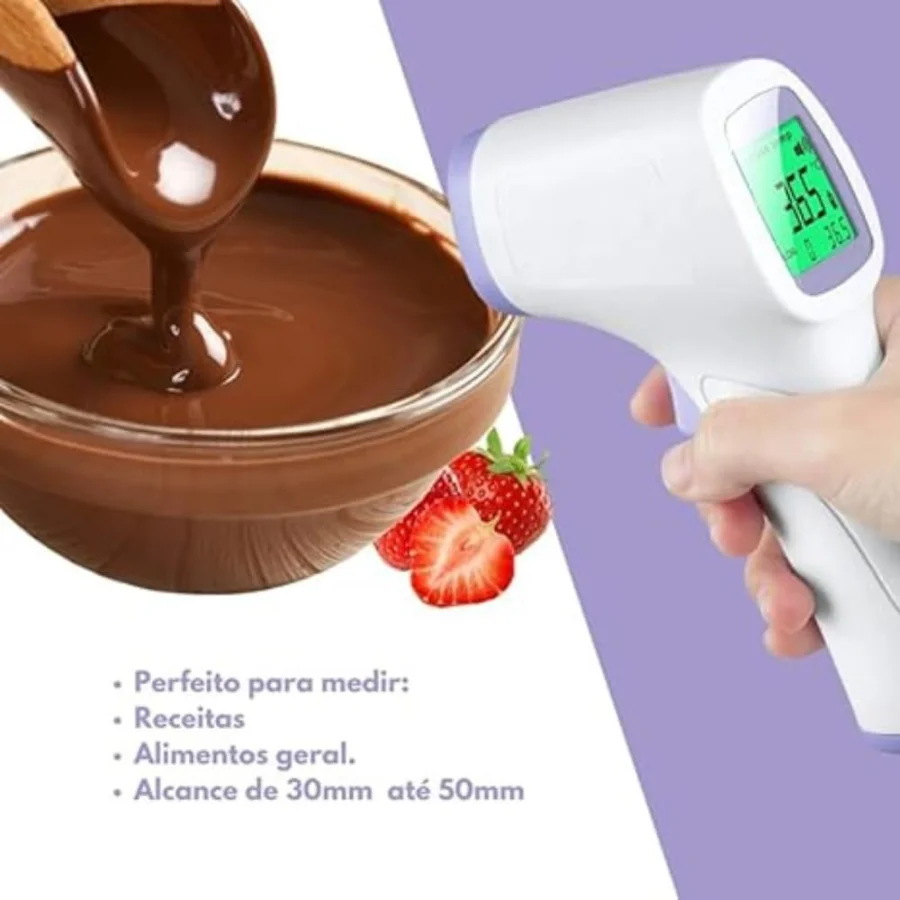 Termometro Digital Laser Infravermelho com Visor LCD Uso Culinário Medicinal Cuidados Pessoais Corpo Xiande Gp-300 - DO BRASIL — view 3