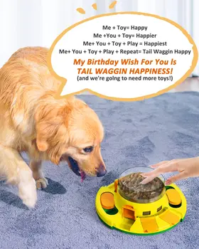 Interactive Puzzle Toy for Dogs Enrichment Pet Slow Feeder Dispenser for Dry Food and Treat Dispenser (All Breed Sizes) 4