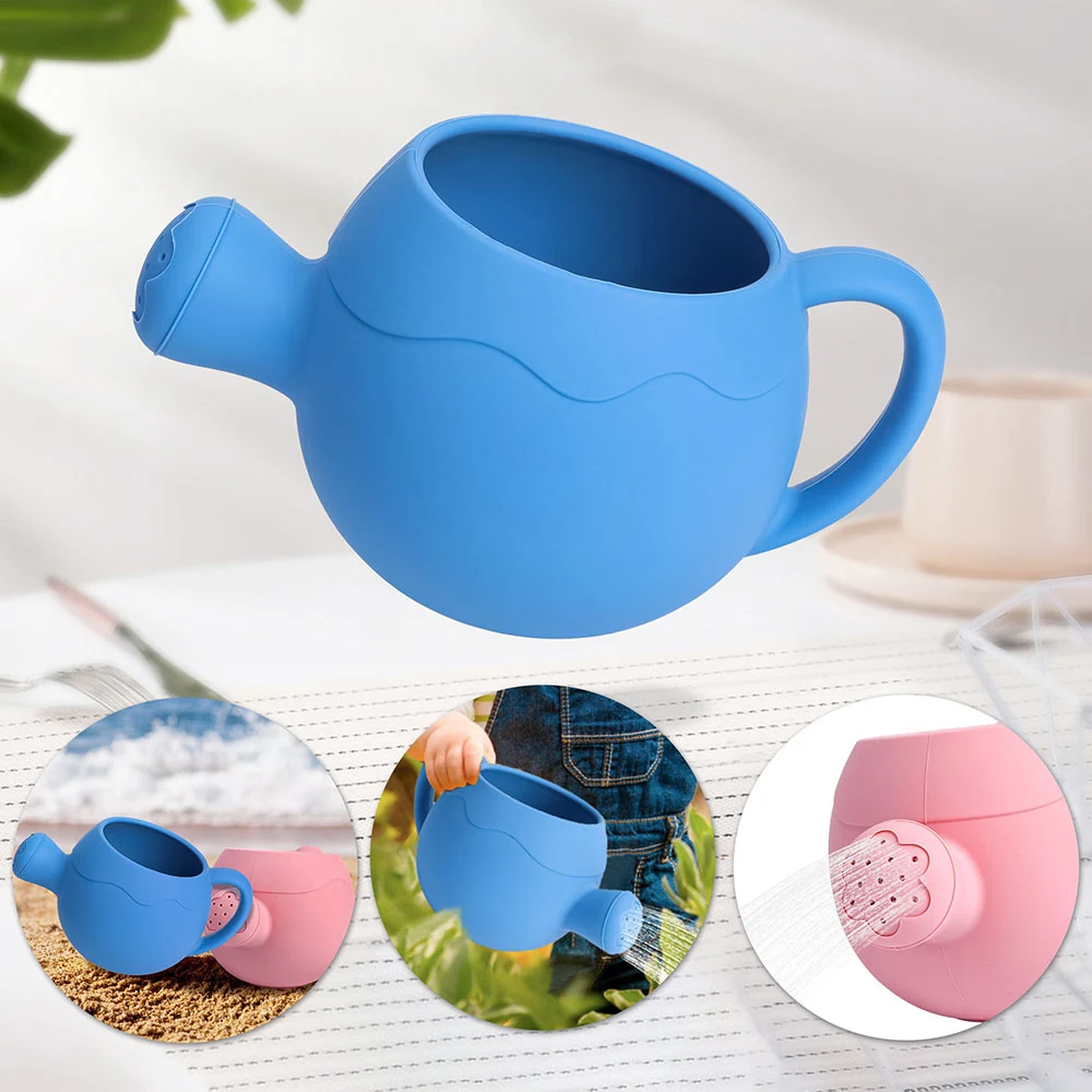 1PC Sprinkler Watering Can Cute Cartoon Garden Kids Home Silicone Flowers Bottle Beach Spray Bath Toy Early Education — view 4