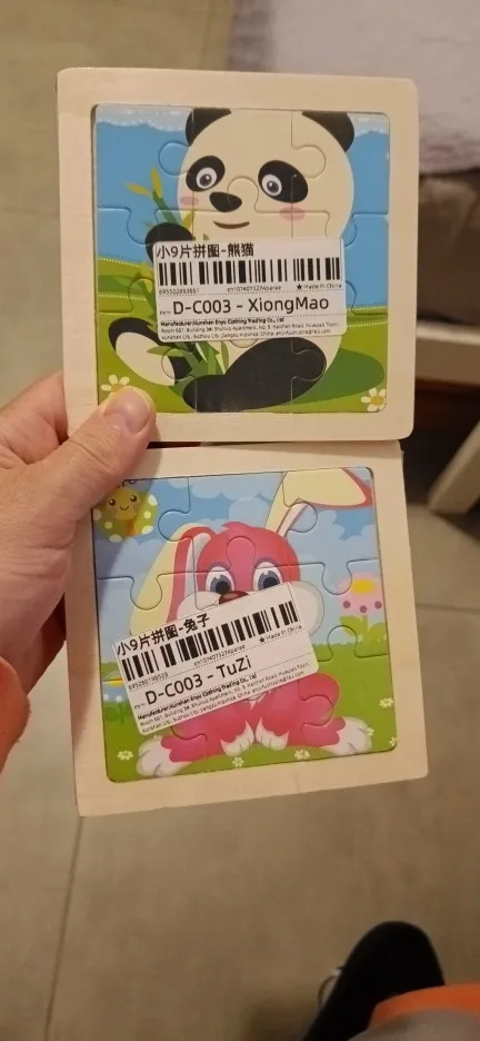 Clearance_60PCS Wooden Jigsaw Color 3D Puzzle Cartoon Characters Animal Early Educational Learning Logical Thinking Focus Puzzle photo review