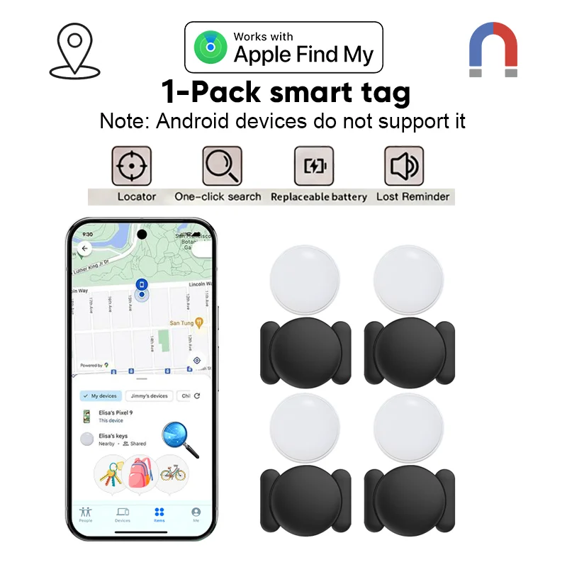 GPS-Tracker, starkes magnetisches Auto-Fahrzeug-Tracking, Anti-Verlust-Positionierungsgerät, Auto-Locator, funktioniert mit Apple Find My APP