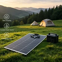 Panneau solaire flexible monocristallin en silicium 125W pour la charge de batterie 12V, panneau photovoltaïque semi-flexible léger en PET pour camping-car, bateau, caravane, fourgonnette, remorque, alimentation hors réseau 7