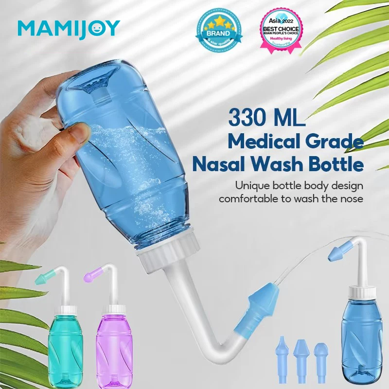 Nasal Irrigator MAMIJOY 300ML Nasal irrigator Nasal Rinse Bottle Wash Cleaner Nose Protector Avoid Allergic Rhinitis Adults Children Neti