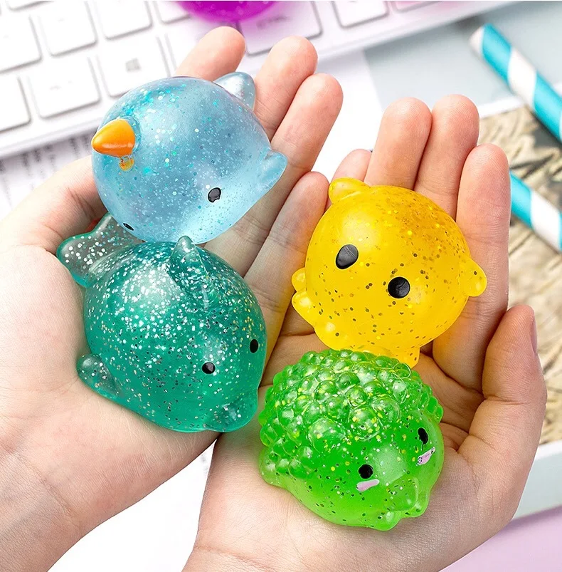 Big Size Transparent Squishy Toys for Kids Mochi Squishies Kawaii Animals Stress Reliever Squeeze Toys for Child Birthday Gifts