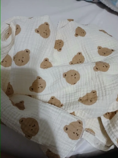 Cotton Muslin Baby Receiving Blankets - Swaddle Blankets and Infant Bath Towel photo review