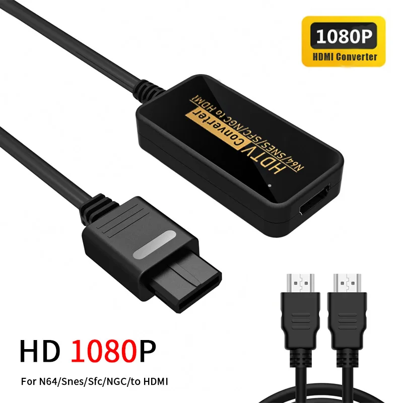 For NGC/SNES/N64 To 1080P Converter Adapter,HDMI Cable for Nintend 64 ...