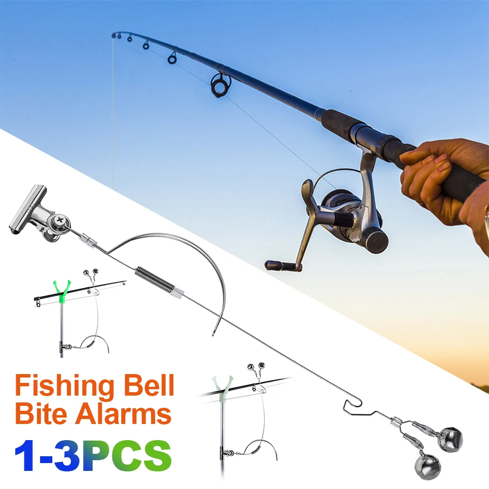 1 3pcs Fishing Rod Bite Bait Alarm Stainless Steel Night Fishing Alarm Bells Carp Tackle Anti