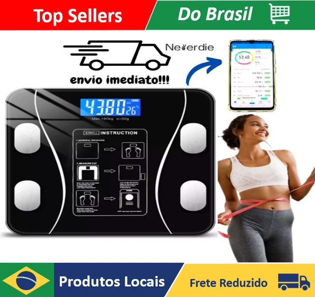 Balança Corporal Bioimpedância Profissional Bluetooth - Neverdie Store