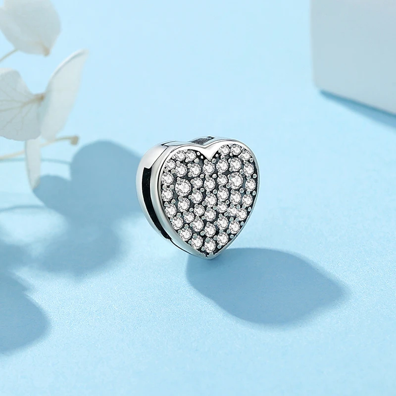 925 Silver Bracelets Charms Love Heart Letter A-Z Clip Charm Fit Pan Reflections Bracelets for Women DIY Jewelry charm jewelry sterling silver jewelry beads charms silver charm bead charm bead beads jewelry sterling silver beads charm silver charm bracelet silver bead bracelet