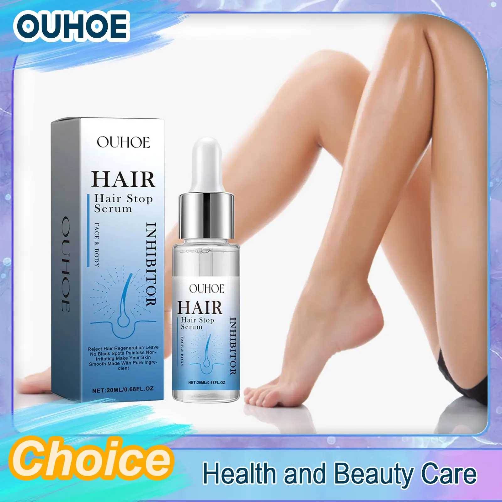 Permanentes Haarhemmendes Serum Stoppt das Haarwachstum Körper Achseln Beine Arme Befeuchten Aufhellung Kraftvolles schmerzloses Enthaarungsserum_voghion.com