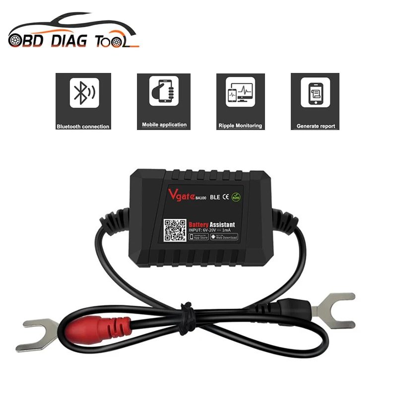 Portable Vgate Car Battery Tester Wireless Bluetooth 4.0 12v Battery